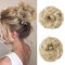 Gairyan Haarteil Mit Gummiband Dutt Haarteil Gelockt Haargummi Mit Haaren Haarverlängerung Synthetisch Pferdeschwanz Haarteile Messy Bun Haardutt Hochsteckfrisuren für Damen, Aschbraun & Blond