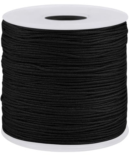 Uiopa Nylonschnur für Armbänder, 0,7mm x 120m Perlenschnur Schmuckband Makramee Garn Geflochten für Armbändern, Halsketten, Schmuck Herstellung, DIY Handwerk