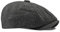 Dalababa Schiebermütze Herren, Fischgräten Schirmmütze, Einstellbar Flatcap Baskenmütze für Herren Frühling Herbst Winter 55-60cm, Schwarz