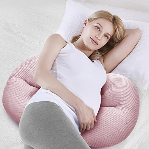 JIAHG Schwangerschaftskissen Mutterschaftskissen Damen Schwangere Kissen zum Schlafen Schwangerschaftskissen Keil Bauch Keil Kissen Seitenschläferkissen Schlafkissen Bauchkissen