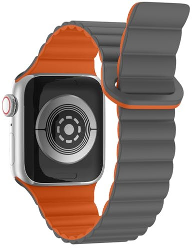 Cinturino Magnetico per Apple Watch Strap Ultra 2 49mm 46mm 45mm 44mm 42mm 41mm 40mm 38mm, Cinturini Magnetico in silicone per Iwatch Series Ultra Ultra 2 Se 10 9 8 7 6 5 4 2 3 1 Uomo Donna