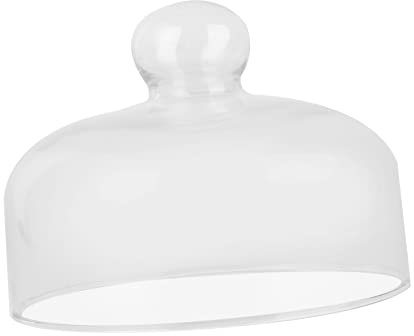 TOPBATHY Couvercle à Gâteau en Verre Transparent pour Stockage des Gâteaux Diamètre 18 Cm Hauteur 14 Cm avec Poignée Ronde Et Cloche