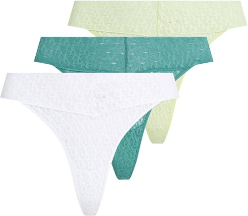 Calvin Klein Low Rise Thong 3pk Lv00qd5304 String Femme (Lot de 3)