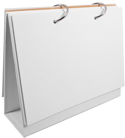 VILLFUL Diy Blanko Tischkalender Abnehmbarer Stehkalender Mit Weißen Kartonseiten Handgemachter Planer Zum Basteln Zeichnen Notizen Für Büro Schule Zuhause