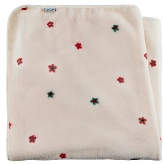 Sterntaler Babydecke Bauernhof Blumen - Schmusedecke mit Allover Motiv - Kuscheldecke Baby aus weichem Plüsch - Kinder Decke, Ecru