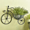 Fahrrad-Dekor, Blumenkorb, Blumenständer, Wand-Blumenständer (Schwarzes Fahrrad)
