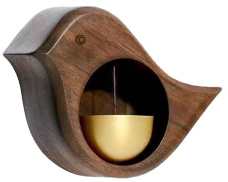 Shopkeepers Bell - Unique Doorbell Chimes, Rustic Wood Counter Bell | Bird-Shaped Wooden Doorbell, Vintage Shop Bell, Home & Garden Welcome Bell, Decorative Shop Bell for Refrigerator, Room