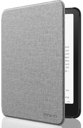 MoKo Étui Compatible avec 7 Kindle Paperwhite (12th Generation-2024) and Kindle Colorsoft Signature Edition 2024, Etui léger avec Auto Wake/Sleep pour Kindle Paperwhite 2024, Gris