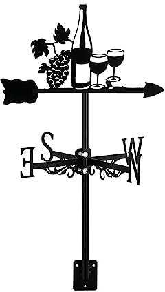 XAoSCd Girouette avec Voilier Et Tour Lumineuse en Forme D'Ornement, Indicateur De Direction du Vent, Outils De Mesure des Toits De Cour, Décoration De Jardin Extérieur -,Style 1