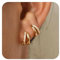 Ohrringe Silber 925 Creolen Silber 925, Creolen 925 Klein/Gold/Rosegold mit Zirkonia für Damen Mädchen, Hypoallergen Ohrringe Huggie Schlafen Knorpel 11mm (gold)
