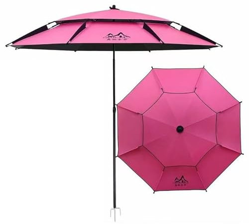 DYPJHEO Pesca Sombrilla Grande, UV50+, Resistente A La Lluvia, Resistente Al Viento, Aislamiento Térmico Protección Solar, Giratoria 360°, para Balcón, Jardín, Terraza, Patio, Playa, Mercado Paraguas
