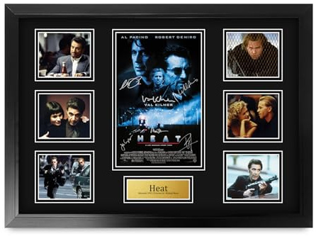 HWC Trading Heat Robert De Niro, Al Pacino Geschenke Geducktes Signiertes Autogramm Foto für Fans von Film Memorabilien - A2 Gerahmt (ID-006486)