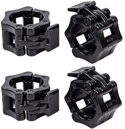 Flycppo Hantelverschlüsse 4 Stück Federverschlüsse Langhantel Klemmen Hantel Verschluss Schnellverschluss,Verschluss Barbell Clamp für Workout Gewichtheben Training Fitness Zubehör 25mm