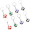 UKCOCO 1 Satz Fußball Schlüsselanhänger Rucksack Schlüsselanhänger Fussballdeko Fußballschlüsselkette Leute Party Tasche Hängende Dekoration Tasche Hanging Ornament Weiches Gummi 8 Stück