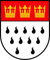 Aufkleber Köln Wappen ca. 9 x 11 cm Sticker - Konturgeschnitten - Carsticker Autoaufkleber Flagge Fahne
