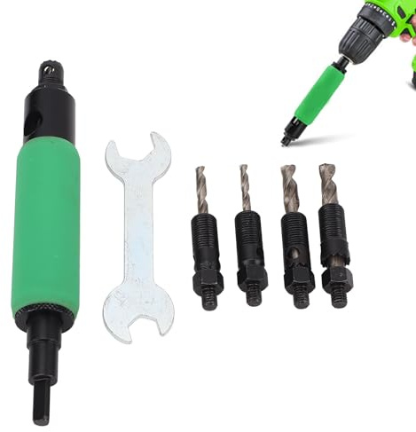 Candeon Rivet Removal Tool, Blind Rivets Drill Remover Tool Kit For 1/8, 5/32, 3/16, 7/32 And 1/4 Rivets, Electric Drill Adapter Rivets Puller Extractor For 1/4 Electric Drill