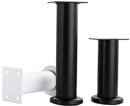 AOICXB Verstellbare Tischbeine aus Metall, Schwarze Aluminium-Möbelbeine, geeignet for Esstische, Bartheken und Betten, inklusive Schrauben zur einfachen Montage(Gold,250mm)