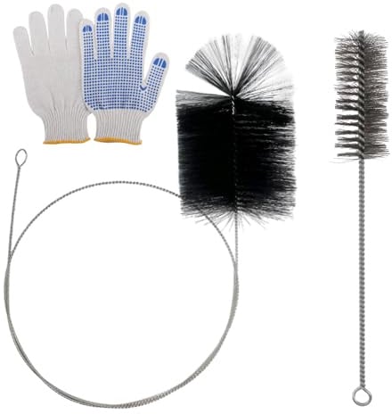 Sunyunze 2 Stück Ofenrohrbürste Set Schornsteinfeger Bürste Ofenrohr Bürste | Kaminbesen Schornsteinbesen kaminbürste mit Flexstange für Schornstein Kamin Ofenrohr Rauchrohr Reinigung