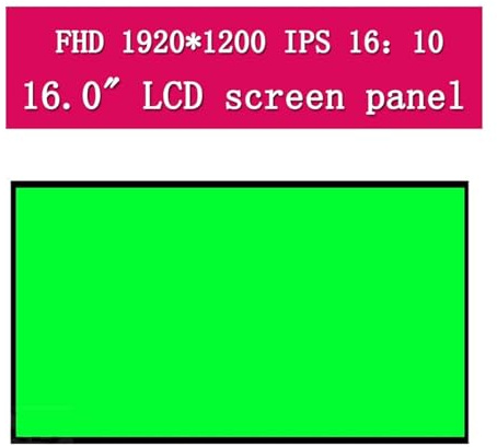 GENTERUN Compatible for ASUS for TUF Gaming A16 FA617 16.0 Pouces LED Matrice Écran LCD D'ordinateur Portable Panneau IPS 165HZ 1920 * 1200 16:10 40 Broches EDP