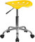 Flash Furniture Lebhafter gelber Traktorsitz und Chromhocker