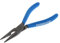 GEDORE Flachrundzange, lange Backen, gezahnt, gerade, induktiv gehärtet, Antirutsch-Griff, Länge 140 mm, 8132-140 TL