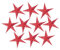 GURU SHOP 10 STK. Papier Ministern für Lichterkette 20 cm, Faltbar - Rot, Papiersterne 20 cm für Lichterketten