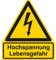 Betriebsausstattung24 Hochspannung Lebensgefahr - Aluminium, geprägt - Größe: 29,7 x 41,0 cm - Warnschild - Kombischild