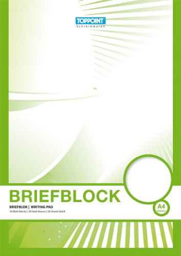 4 Briefblöcke Briefblock blanco DIN A4 Schreibblock