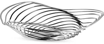 Alessi Trinity Obstschale aus Edelstahl 18/10 glänzend poliert ᴓ 33,0cm, 3 x 34.2 x 5.5 cm