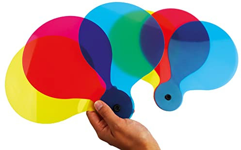 HenBea - Palas de colores (pack de 6 unidades) (934) t, Magenta/Cyan/Amarillo