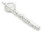 Flöte Sterling Silber Charm .925 x 1 Musik Orchester und Flöten Charms