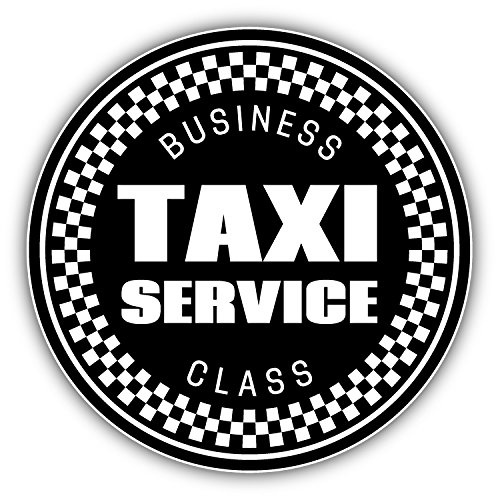 Taxi Service Emblem Hochwertigen Auto-Autoaufkleber 12 x 12 cm