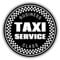 Taxi Service Emblem Hochwertigen Auto-Autoaufkleber 12 x 12 cm