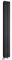 Milano Aruba Black Vertical Double Oval Panel Radiator - 1600mm x 236mm