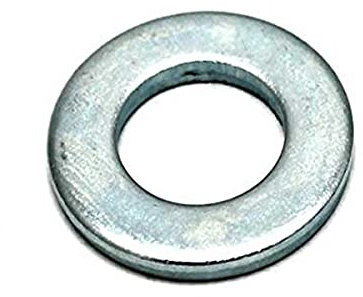 Merriway BH03679 - Arandelas planas de acero chapado en zinc brillante M8 (5/16 pulgadas), paquete de 100