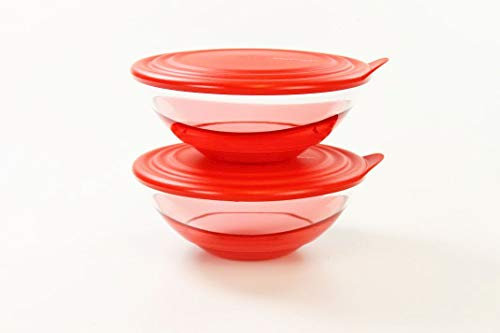 TUPPERWARE Eleganzia 600 ml rot (2) Schüssel Servierschale Schale