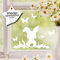 Wandtattoo Loft Fensterbilder Frühling Selbstklebend Hase auf Wiese mit Schmetterlingen – 11 weiße Sticker & Wiederverwendbar – Deko Frühling, Frühlingsbild Fenster, Fensterdeko, Fensterbilder Ostern