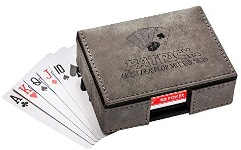 die stadtmeister Spielkarten mit Box Möge der Flop mit Dir Sein mit Wunschnamen