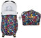 Set Universal Fußsack für Kinderwagen oder Buggy+Universal Kinderwagentaschen MIT NAME BESTICKT. Verfügbar in mehrere Modelle und Farbene (Revel für die ÜBERGANGSZEIT)