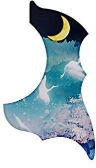 Alnicov 1 x Universal Folk Acoustic Guitar Pickguard selbstklebend Pickguard Aufkleber für Akustikgitarren Teile Moonlight