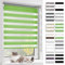 BelleMax Doppelrollo Klemmfix ohne Bohren & mit Bohren, 45x120cm(BxH), Grün, Duo Rollo, Sonnenschutz lichtdurchlässig Blickdicht, Klemmrollo Fensterrollo, Rollos für Fenster und Tür