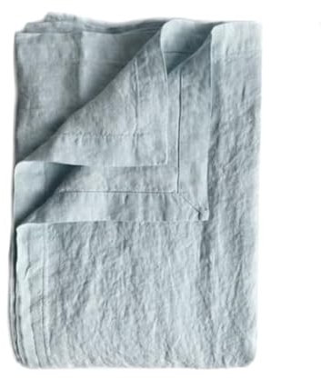 JOWOLLINA Laken Bettlaken Überwurf mit Briefecken 100% Leinen Soft Washed Finish180 g/m2 (265x280 cm, Ice Flow)