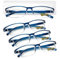 LUFF 4Pcs Anti-Blue-Ray-Lesebrille Tragbare Ultraleichtleser（2.0X）
