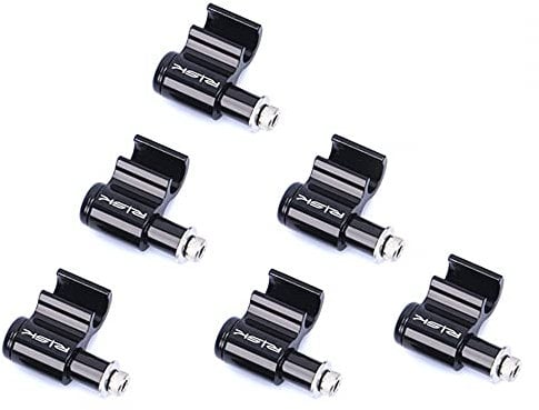 MiOYOOW 6Pcs Bicycle Cable Guide, Aluminum Brake Line Holder, Black