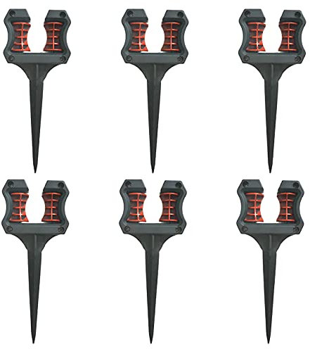 LPAYOK 6 Stück Schlauchführung für Garten Kunststoff Gartenschlauchführung Spike Rasenschlauch Unterstützung Spike, Gartenschlauchführung Halter zum Schutz der Pflanze für Rasen, Hof, Blumenbeet