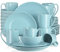 LOVECASA-Sweet Vajilla de Porcelana de 32 piezas, Juego de Vajilla para 8 Personas, Cada Una con 8 Cuencos, 8 Tazas, 8 Platos de Postre y 8 Platos de Cena, Azul Claro