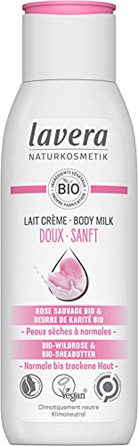 lavera Lait Crème Doux - Cosmétiques naturels - vegan - Rose Sauvage bio & Beurre de Karité bio - certifié - 200ml