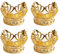 Xidmold 4 Stücke Serviettenringe, Krone Serviettenring Serviettenhalter Napkin Ring, Servietten Ring Serviettenschnallen für Hochzeit Geburtstag Taufe Weihnachten Party Tischdeko (Gold)