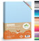 Premium Kinder Spannbettlaken leevitex® | 2er Set | Für Babybett & Kinderbett 70 x 140 cm | 100% hochwertige Mako-Jersey-Baumwolle - 170 g/m² | Öko Tex geprüft | Hellblau