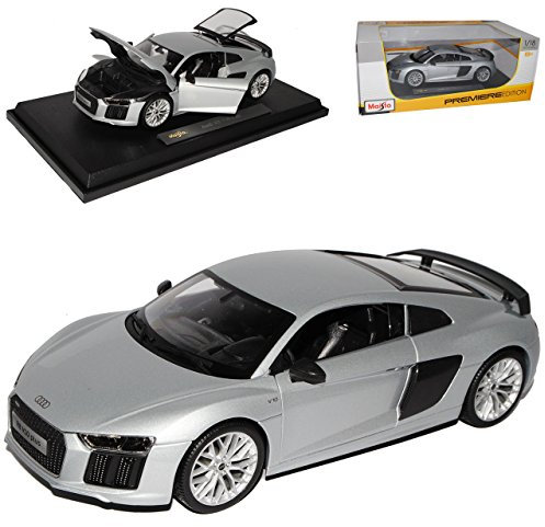 NEW A*u*d*i R8 V10 Plus Coupe Silber neuestes Modell 2. Generation ab 2015 1/18 Modell Auto